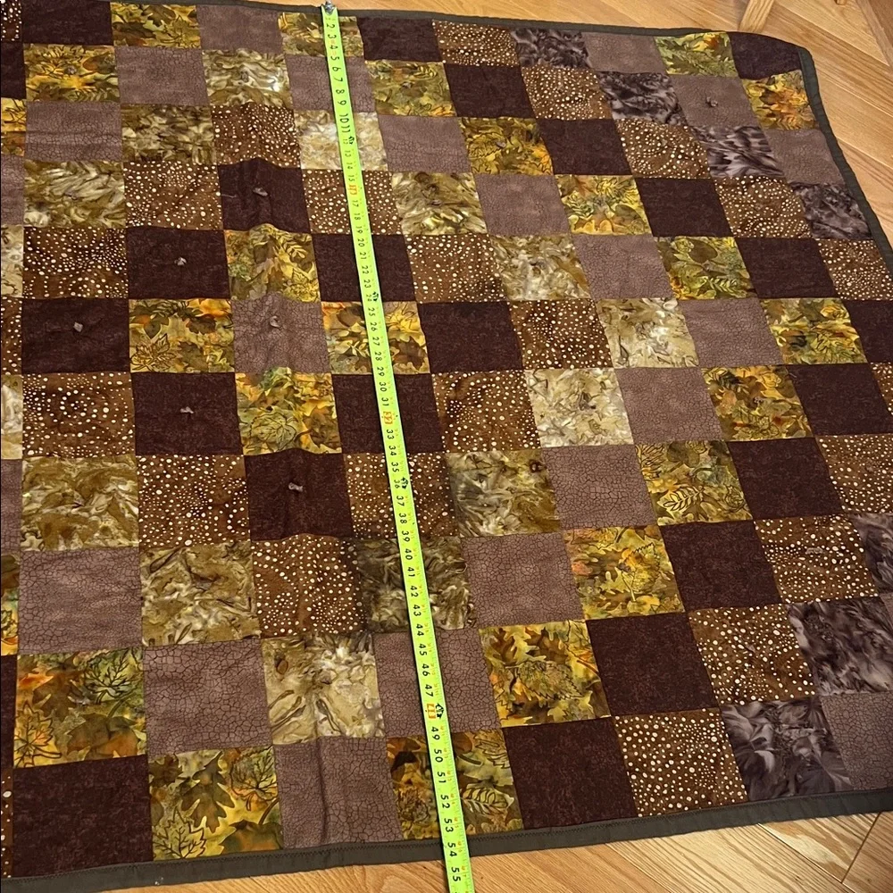 Hand Crafted Earthy Patchwork Quilt